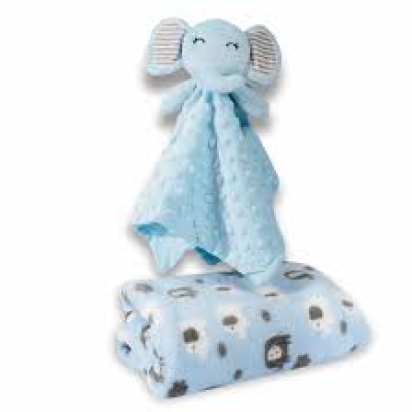 Couverture Souple et Doudou Éléphant